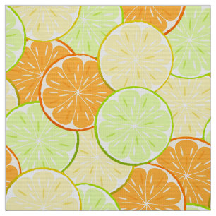 Tissu oranges citrons citron vert agrumes nature fraîche