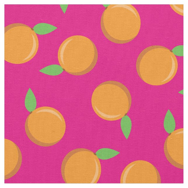 Tissu Oranges Cuisine Fruit Rose (Fermer)