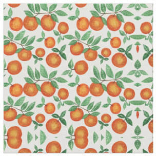 Tissu Oranges d'été Motif d'aquarelle d'agrumes