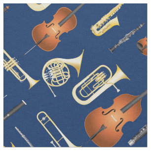 Tissu Orchestra Instruments Musicien de musique Décor b