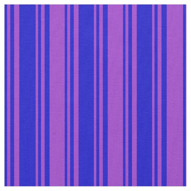 Tissu Orchidée bleue et foncée Motif de bandes (Fermer)