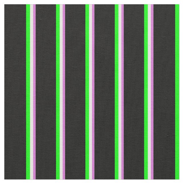 Tissu Orchidée, Crème à la menthe, Lime et lignes de cou (Fermer)