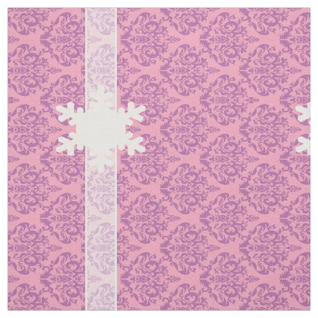 Tissu Orchidée décongelée rayonnante Damas avec flocon d (Échantillon)