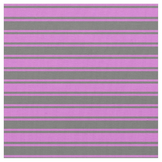 Tissu Orchidée & Dim Gris Lignes/Motif de bandes (Fermer)