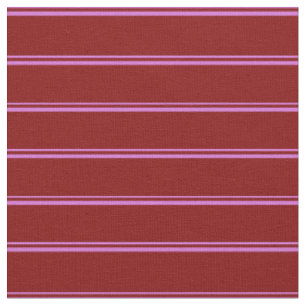 Tissu Orchidée et Maroon Motif de Stripes