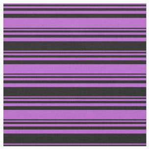 Tissu Orchidée et Motif à rayures/à rayures noires