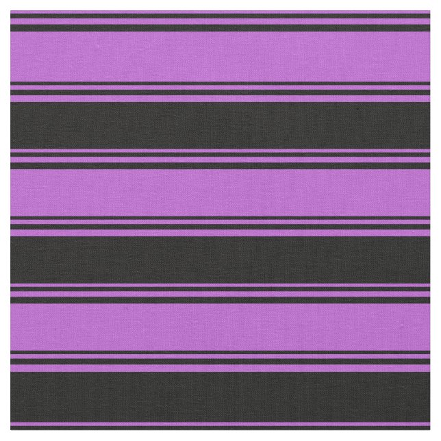 Tissu Orchidée et Motif de couleur noire (Fermer)