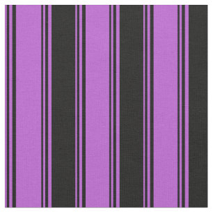 Tissu Orchidée et Motif noir à rayures/à rayures
