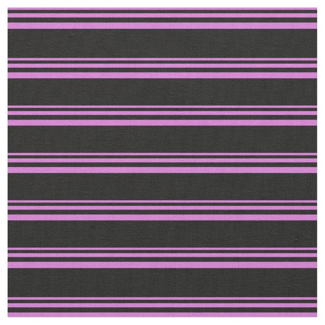 Tissu Orchidée et Motif rayé noir (Fermer)