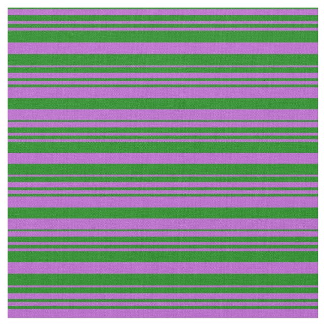 Tissu Orchidée et Motif rayé vert (Fermer)