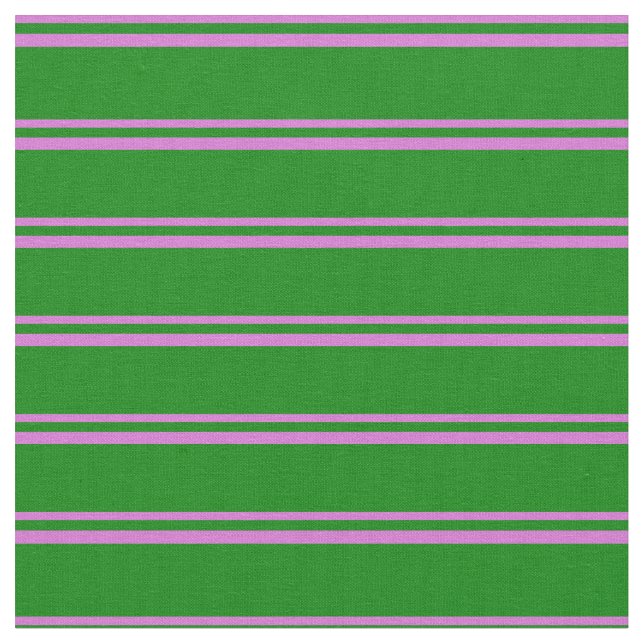 Tissu Orchidée et Motif vert des bandes (Fermer)