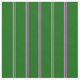 Tissu Orchidée et Motif vert foncé