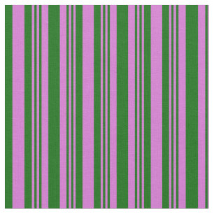 Tissu Orchidée et Motif vert foncé