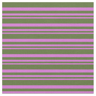 Tissu Orchidée et olive foncée Motif des rayures