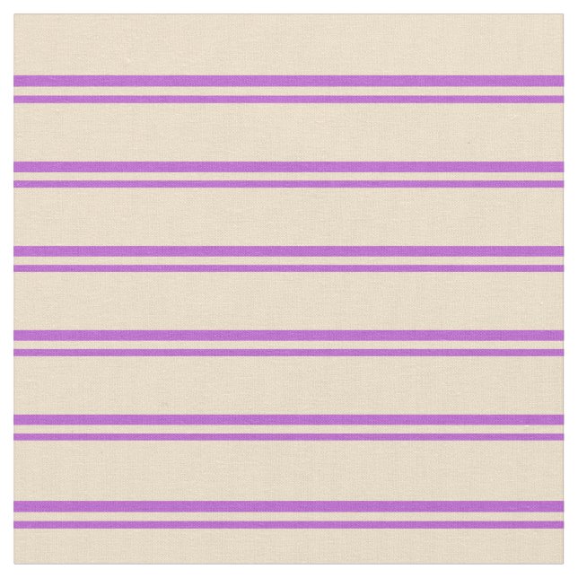 Tissu Orchidée et Tan Motif des tripes (Fermer)