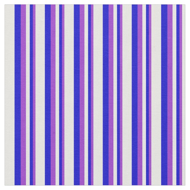 Tissu Orchidée foncée, Bleue et Crème de menthe (Fermer)