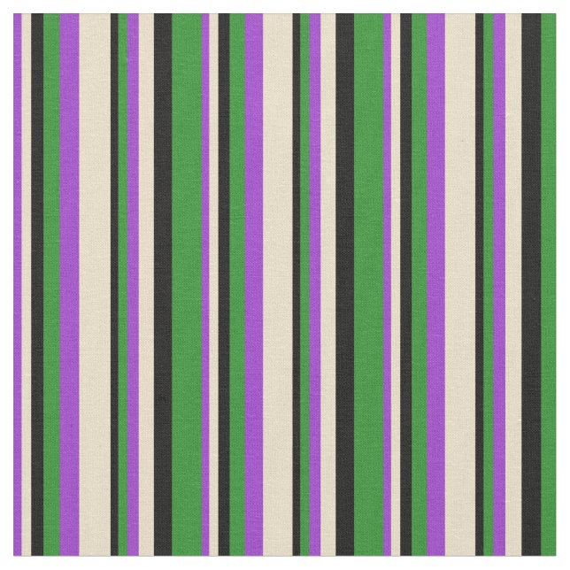 Tissu Orchidée foncée, bronzée, noir et vert forêt (Fermer)