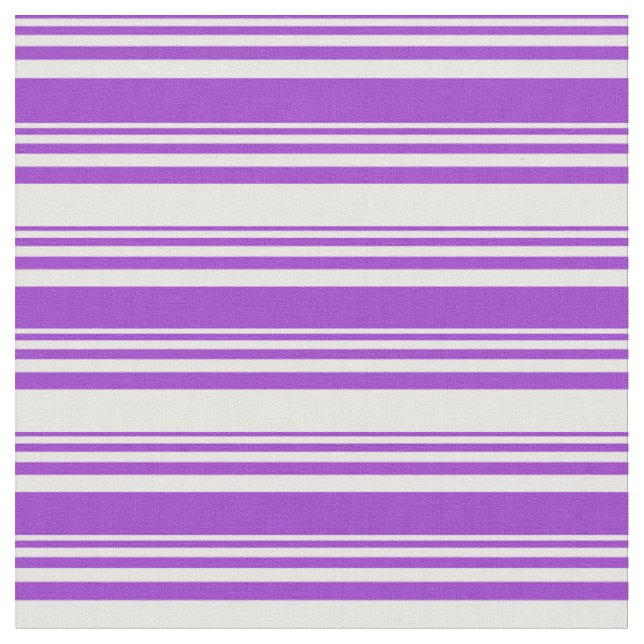 Tissu Orchidée foncée et lignes de couleur blanche (Fermer)