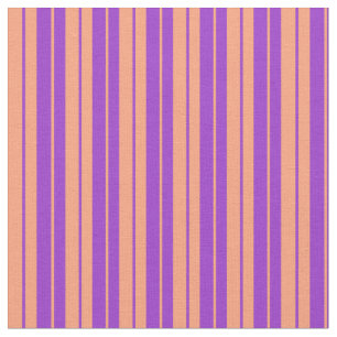 Tissu Orchidée foncée et lignes Saumons claires