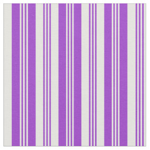 Tissu Orchidée foncée et Motif rayé blanc