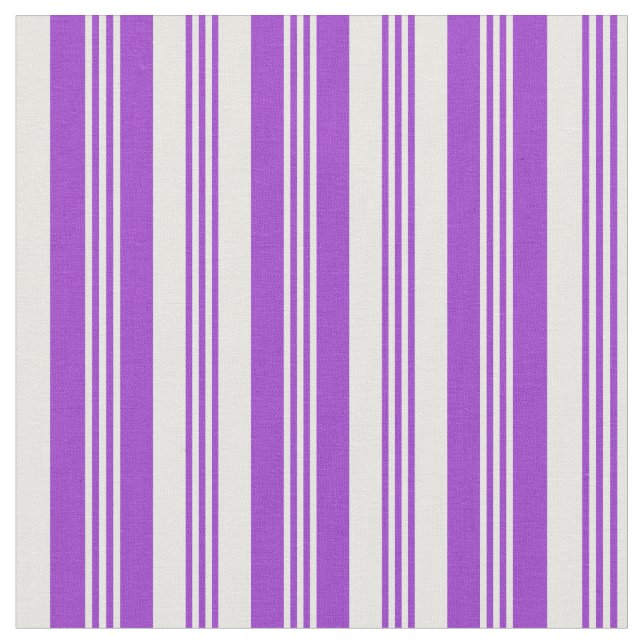 Tissu Orchidée foncée et Motif rayé blanc (Fermer)
