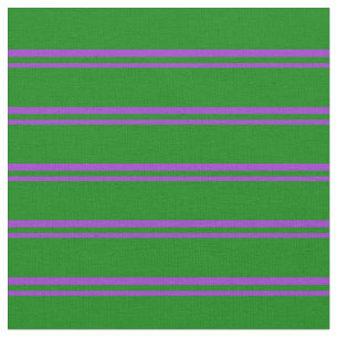 Tissu Orchidée foncée et Motif rayé vert