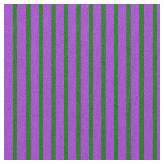 Tissu Orchidée foncée et rayures de couleur vert foncé (Fermer)