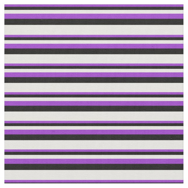Tissu Orchidée foncée, lignes noires et blanches (Fermer)
