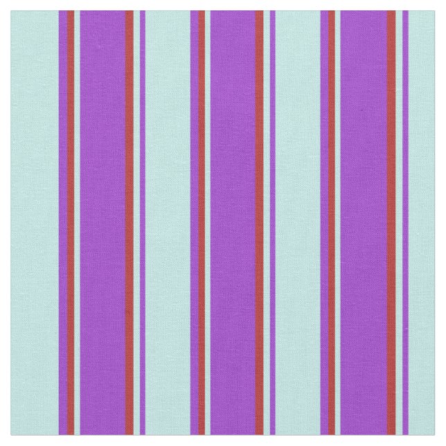 Tissu Orchidée foncée, Motif couleur turquoise et rouge (Fermer)