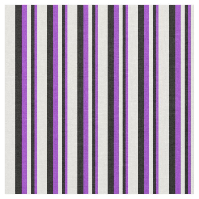 Tissu Orchidée foncée, Motif noir et blanc (Fermer)
