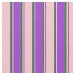 Tissu Orchidée foncée, rose et vert