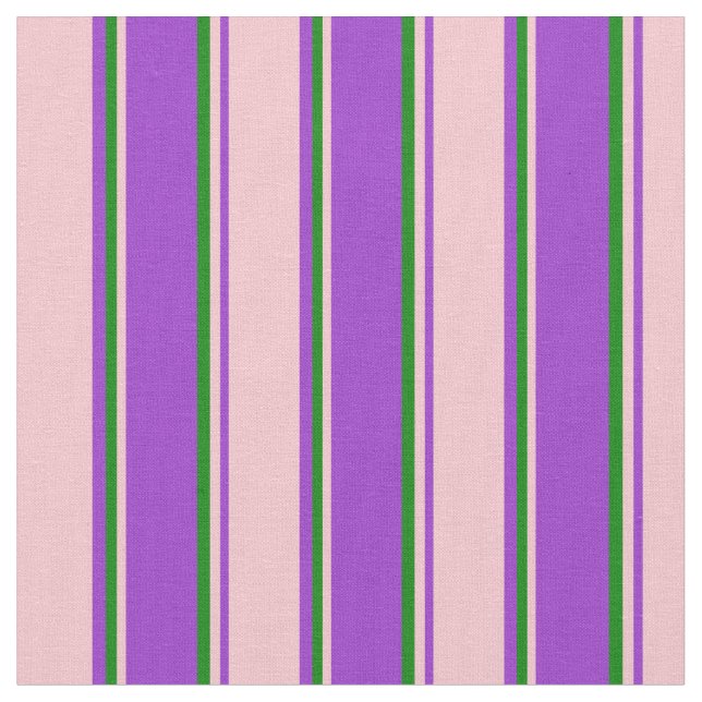 Tissu Orchidée foncée, rose et vert (Fermer)