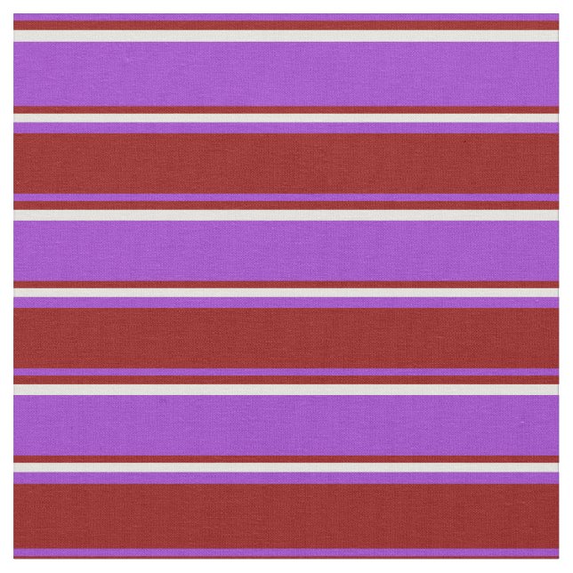 Tissu Orchidée foncée, rouge foncé et lignes jaune clair (Fermer)