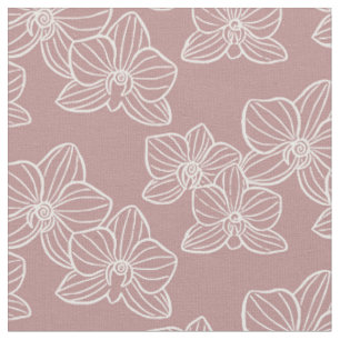 Tissu Orchidée Linéaire Couture Botanique et Patchwork