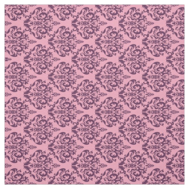Tissu Orchidée pourpre gelée Damas (Échantillon)