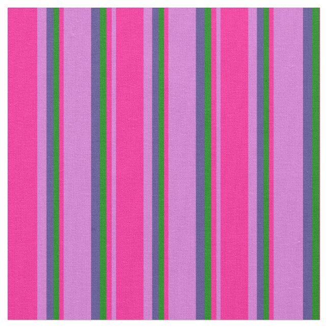 Tissu Orchidée, rose profonde, vert et bleu foncé d'ardo (Fermer)