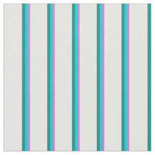 Tissu Orchidée, Turquoise foncé, Cyan foncé et blanc