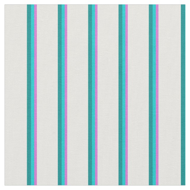 Tissu Orchidée, Turquoise foncé, Cyan foncé et blanc (Fermer)