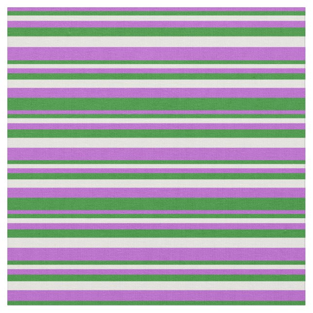 Tissu Orchidée, vert forêt et Motif blanc (Fermer)