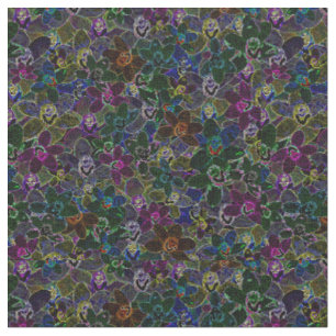 Tissu Orchidées de couleur néon,