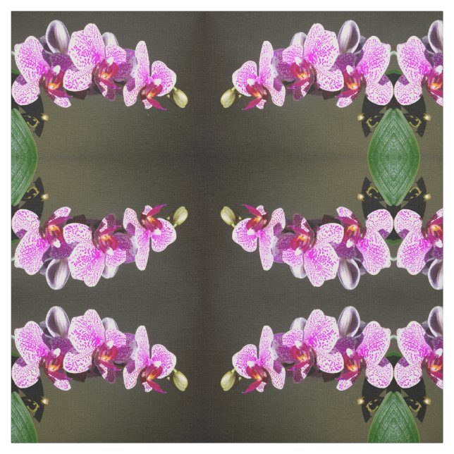 Tissu Orchidées roses (Échantillon)