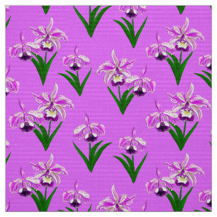 Tissu Orchidées sauvages - Tons d'orchidée pourpre