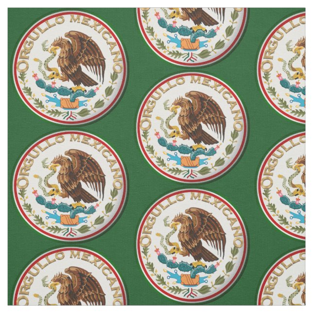 Tissu Orgullo Mexicano (aigle du drapeau mexicain) (Échantillon)