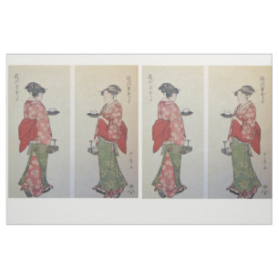 Tissu oriental vintage d'impression de femmes