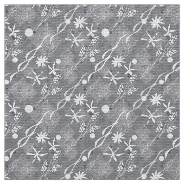Tissu Ornement de fleurs. (Échantillon)