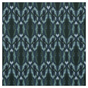 Tissu Ornement géométrique Oriental Bleu abstrait