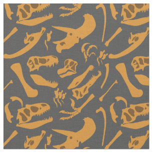 Tissu Os de dinosaure (gris)