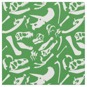 Tissu Os de dinosaure (vert)