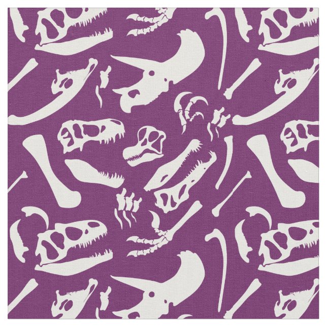 Tissu Os Dinosaures (Violet) (Fermer)