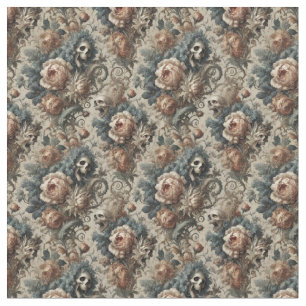 Tissu Ossuaire Chthonique - Carreaux Gothiques Dense
